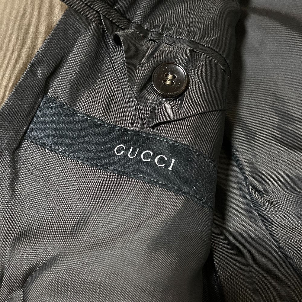 Gucci Tom Ford Era Tailored Jacket Trousers Pants Suit Set Khaki Spring 46 — view 7