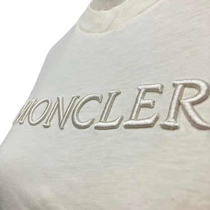 Moncler Maglia Mamica Corta Logo Short Sleeve T-Shirt Ivory Spring Summer XS — view 4