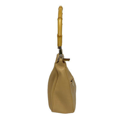 Gucci Handbag Bamboo Beige Light Brown Leather — view 2