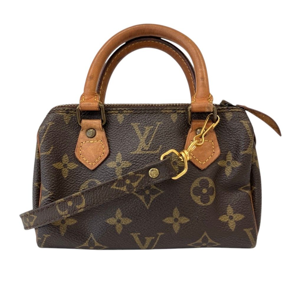 Louis Vuitton Vintage Monogram Mini Speedy Shoulder Pouch Brown