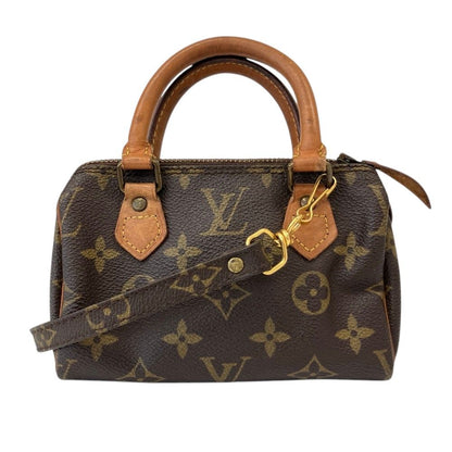 Louis Vuitton Vintage Monogram Mini Speedy Shoulder Pouch Brown