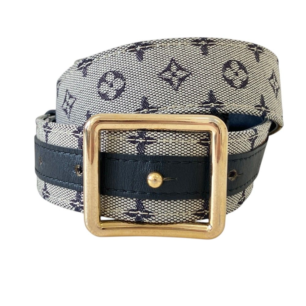 Louis Vuitton Monogram Mini Ceinture Belt Gray Navy