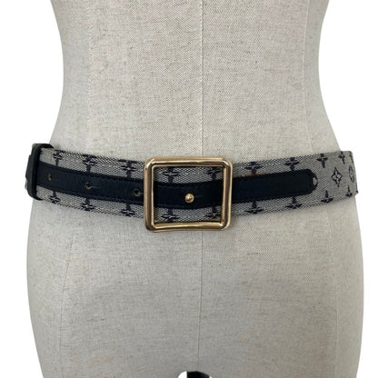 Louis Vuitton Monogram Mini Ceinture Belt Gray Navy — view 7