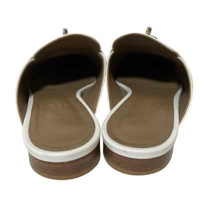 Hermes Oz Mules Flat Shoes White Spring Summer Fall Winter — view 3