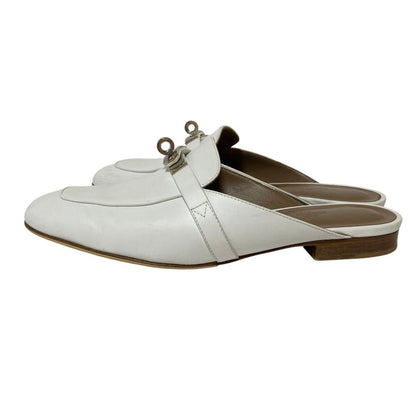 Hermes Oz Mules Flat Shoes White Spring Summer Fall Winter — view 2