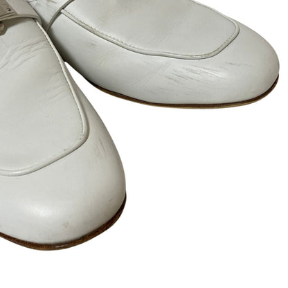 Hermes Oz Mules Flat Shoes White Spring Summer Fall Winter — view 6