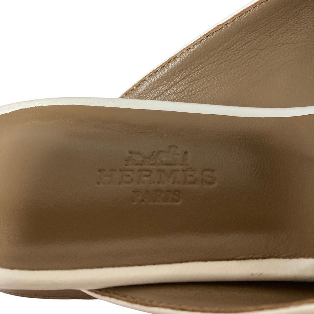 Hermes Oz Mules Flat Shoes White Spring Summer Fall Winter — view 8