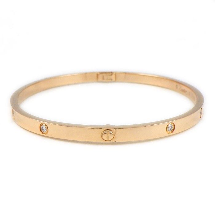 Cartier Bangle Love SM Diamond 18k Pink Gold 19 Bracelet — view 2