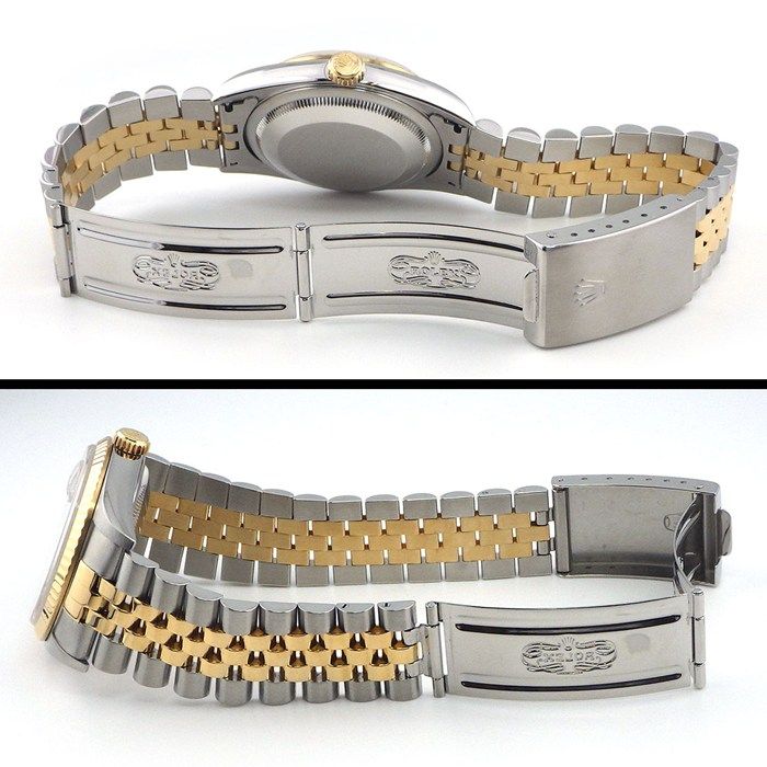 Rolex Watch Datejust Diamond Index Sunray Champagne Color Dial Date 18k Yellow — view 3