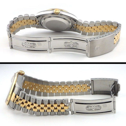 Rolex Watch Datejust Diamond Index Sunray Champagne Color Dial Date 18k Yellow — view 3