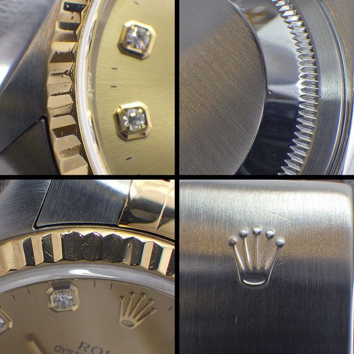 Rolex Watch Datejust Diamond Index Sunray Champagne Color Dial Date 18k Yellow — view 6