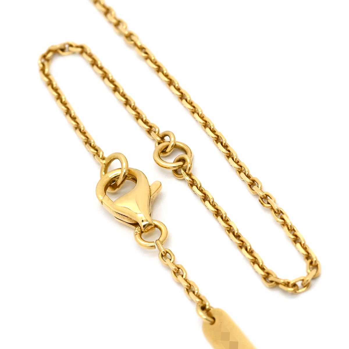 Van Cleef & Arpels Necklace Vintage Alhambra Pendant Red Yellow Gold 18k — view 4