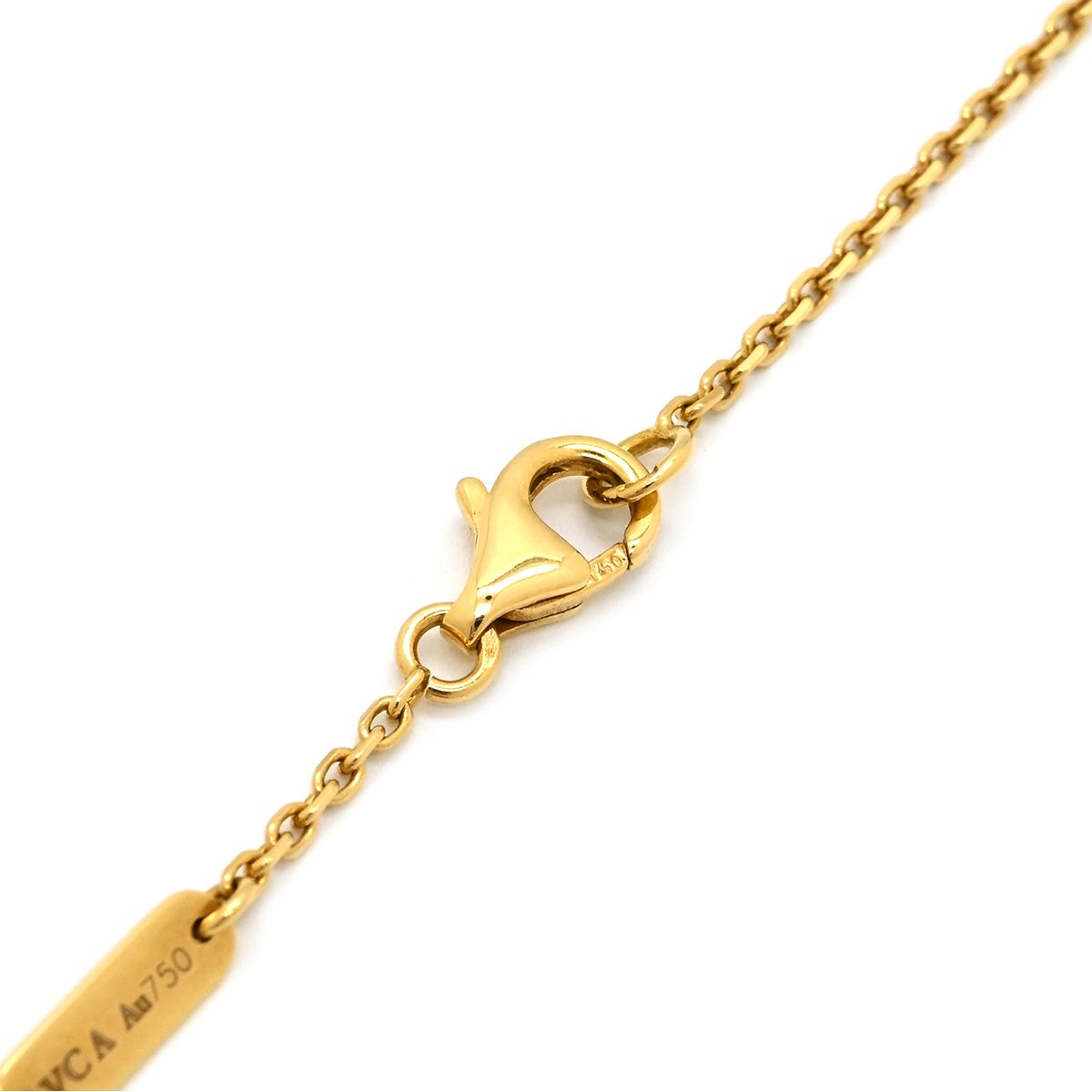Van Cleef & Arpels Necklace Vintage Alhambra Pendant Red Yellow Gold 18k — view 5