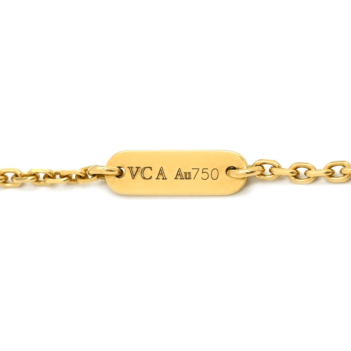 Van Cleef & Arpels Necklace Vintage Alhambra Pendant Red Yellow Gold 18k — view 8