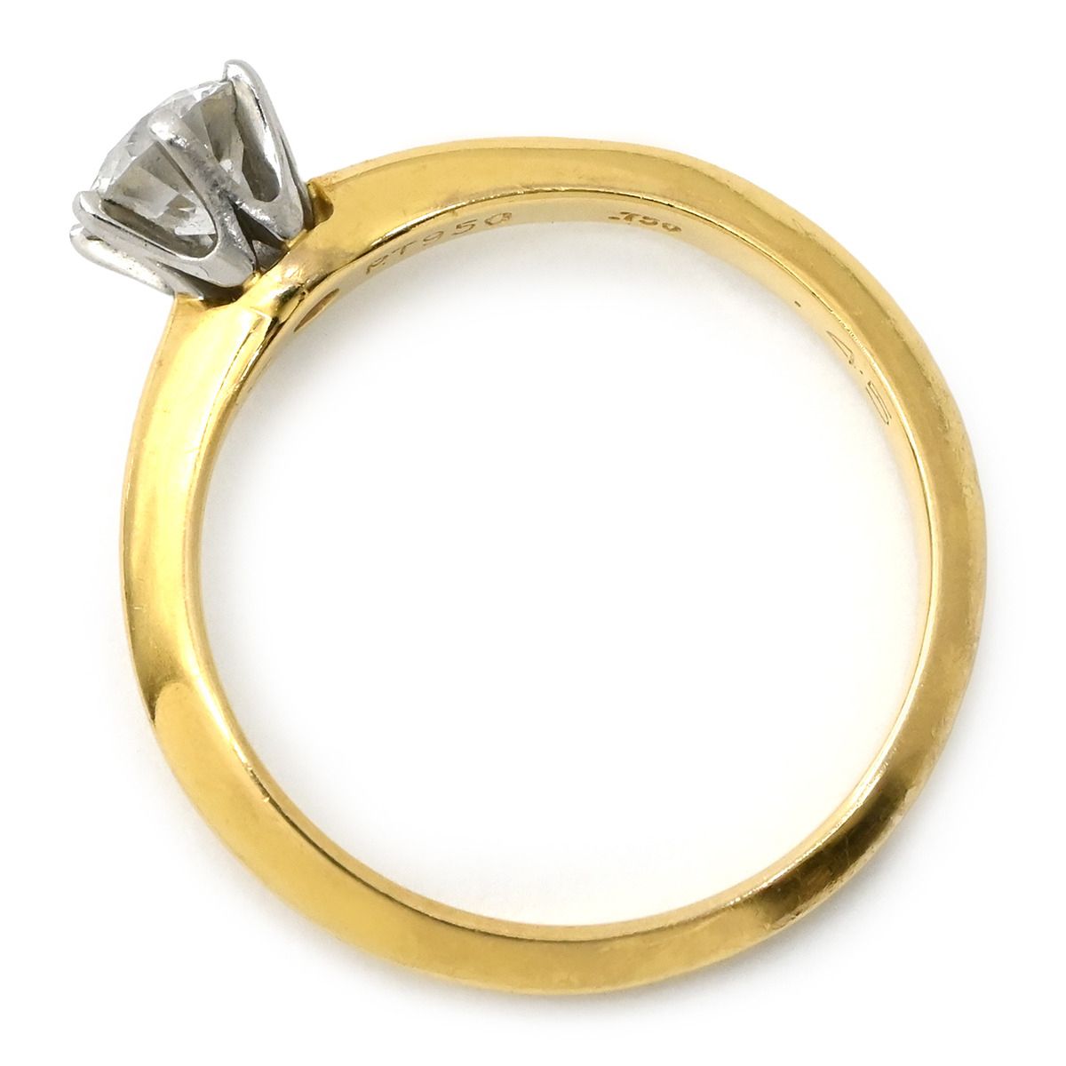 Tiffany & Co Ring Setting Diamond Yellow Gold Platinum Silver T&Co Single — view 2