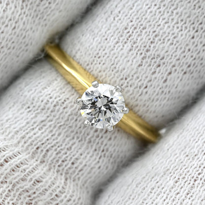 Tiffany & Co Ring Setting Diamond Yellow Gold Platinum Silver T&Co Single — view 8