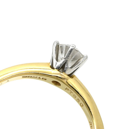 Tiffany & Co Ring Setting Diamond Yellow Gold Platinum Silver T&Co Single — view 4
