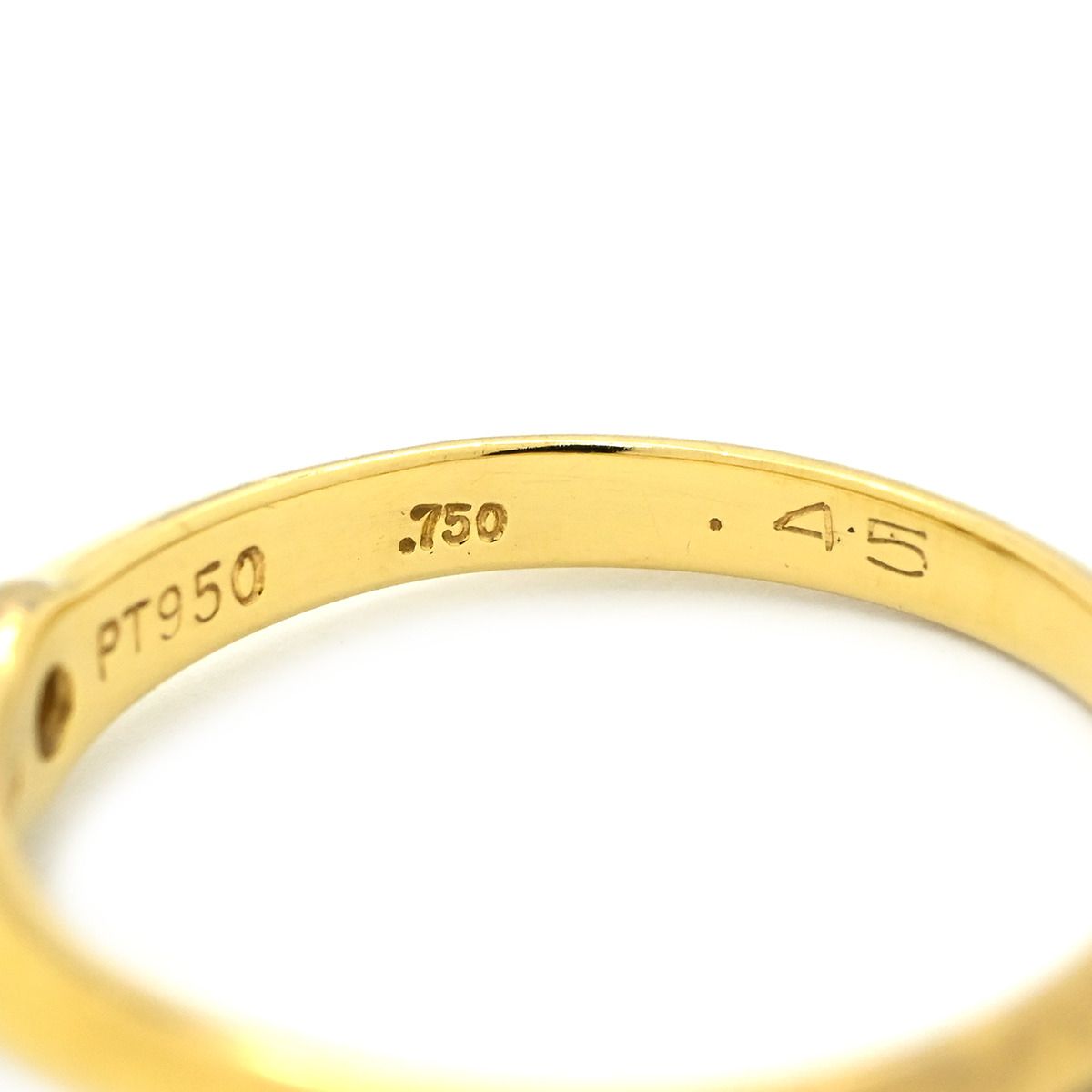 Tiffany & Co Ring Setting Diamond Yellow Gold Platinum Silver T&Co Single — view 6