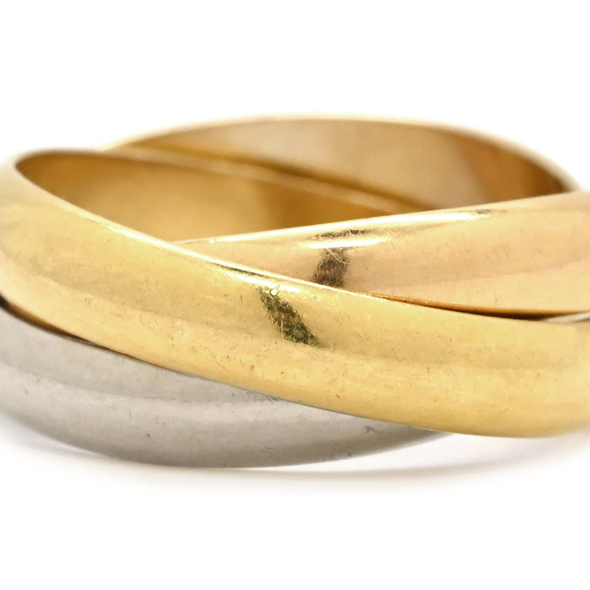 Cartier Ring Trinity Classic White Gold Yellow Pink — view 3