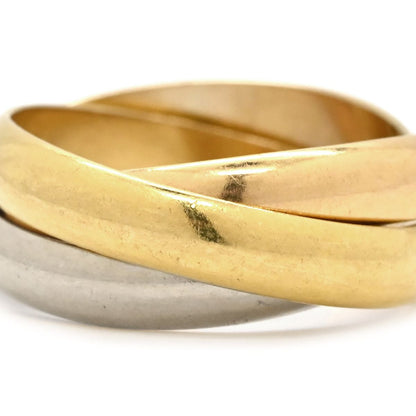 Cartier Ring Trinity Classic White Gold Yellow Pink — view 3