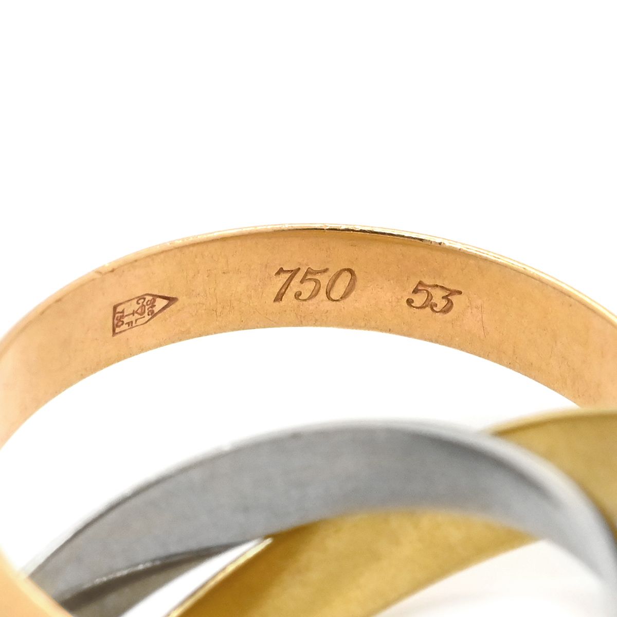 Cartier Ring Trinity Classic White Gold Yellow Pink — view 5