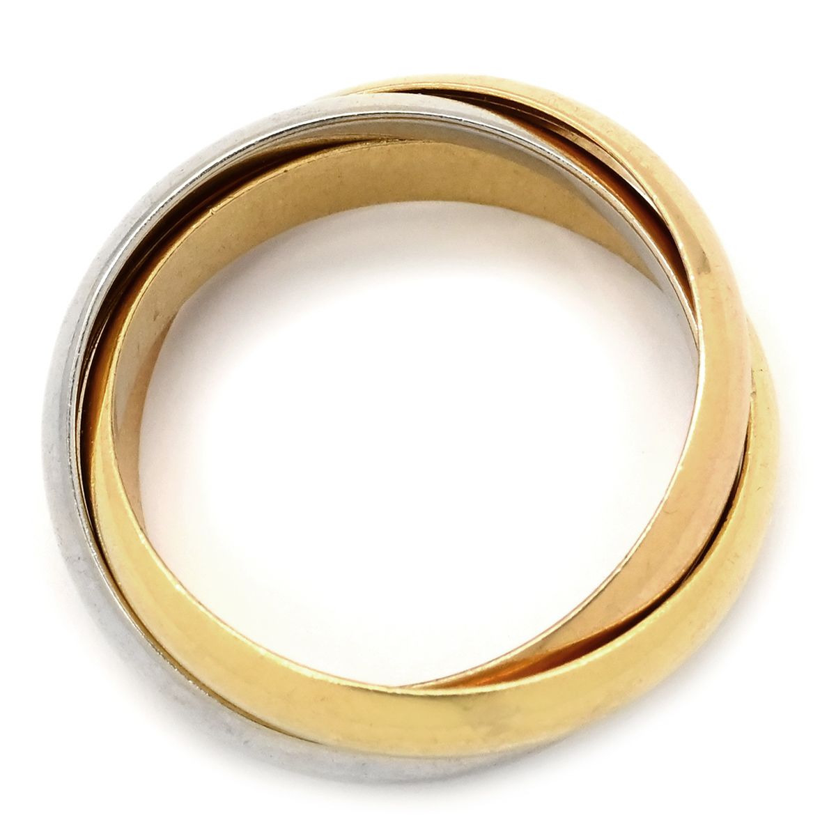 Cartier Ring Trinity Classic White Gold Yellow Pink — view 2