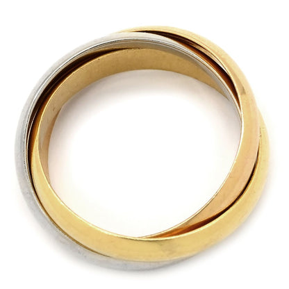 Cartier Ring Trinity Classic White Gold Yellow Pink — view 2