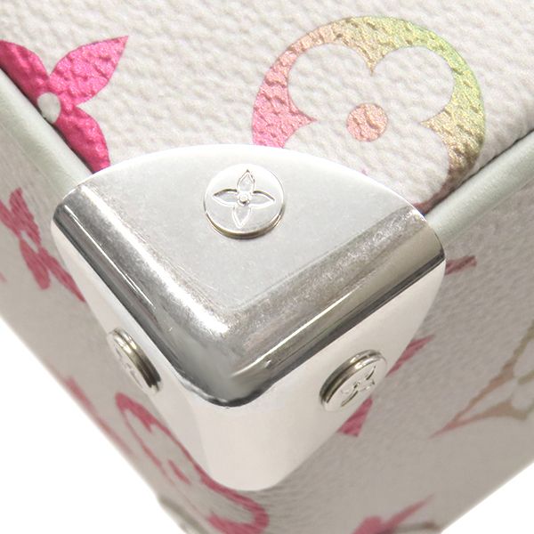 Louis Vuitton Shoulder Bag Mini Soft Trunk Leather Monogram Iridescent Canvas — view 4