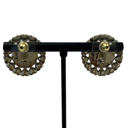 Chanel Heart Bijou CC Logo Pearl Earrings Champagne Gold — view 3