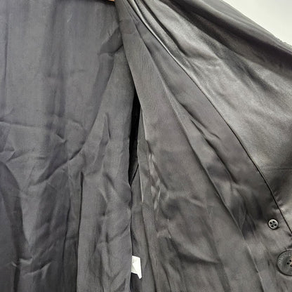 Versace Gianni Collar Zip Leather Longtrench Coat Black — view 7