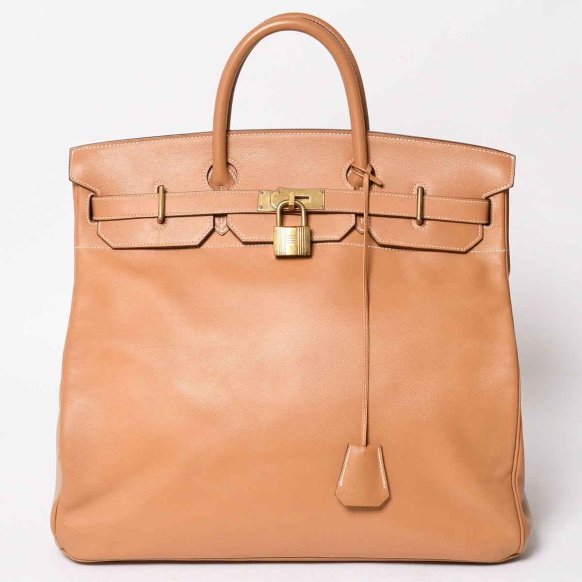 Hermes Haut Courroies Hac 45 Handbag Ardennes Natural Gold