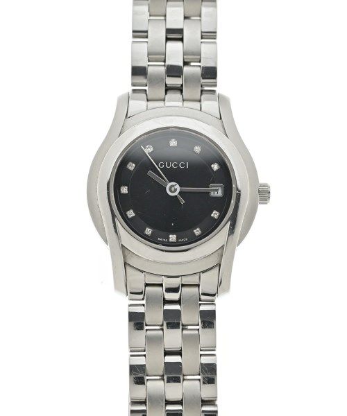 Gucci G-Class 5500L Diamond Quartz Watch Stainless Steel Silver