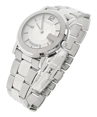 Gucci G Round 101M Quartz Date Watch Stainless Steel Silver — view 2