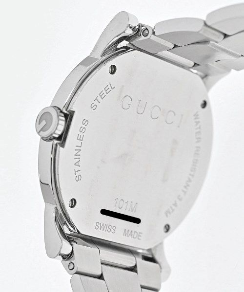 Gucci G Round 101M Quartz Date Watch Stainless Steel Silver — view 5