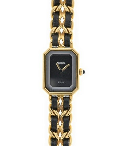 Chanel Premiere L H0001 Quartz Watch Gold Plated Leather