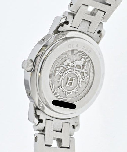 Hermes Clipper Nacre CL4.230 Diamond Quartz Watch Stainless Steel Shell — view 5