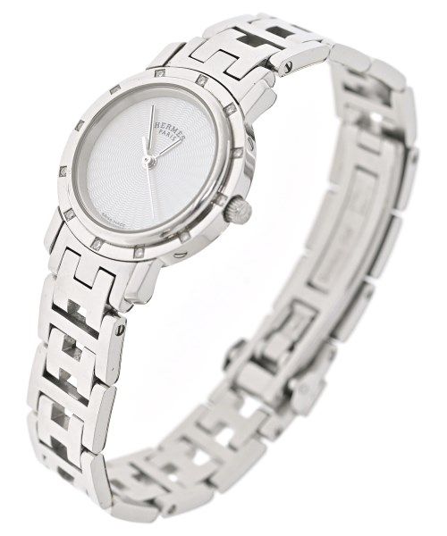 Hermes Clipper Nacre CL4.230 Diamond Quartz Watch Stainless Steel Shell — view 2