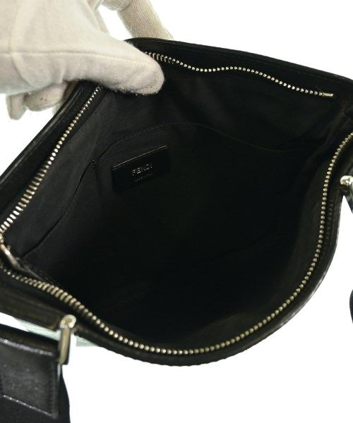Fendi Leather Messenger Bag Shoulder Black — view 5
