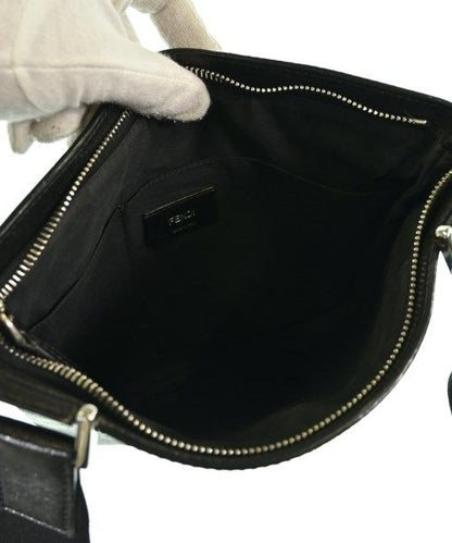 Fendi Leather Messenger Bag Shoulder Black — view 5