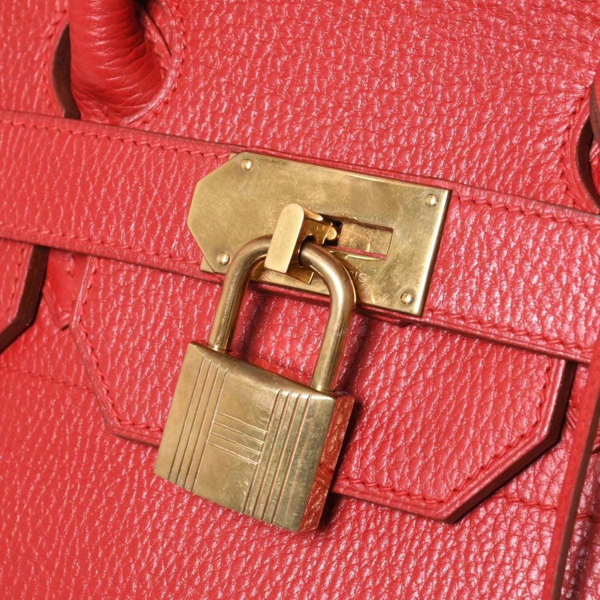 Hermes Haut Courroies Hac 55 Handbag Ardennes Rouge Ash Gold — view 5