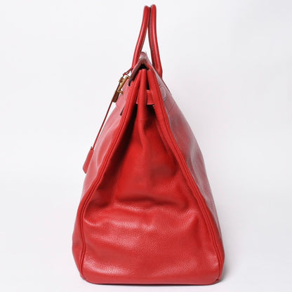 Hermes Haut Courroies Hac 55 Handbag Ardennes Rouge Ash Gold — view 4
