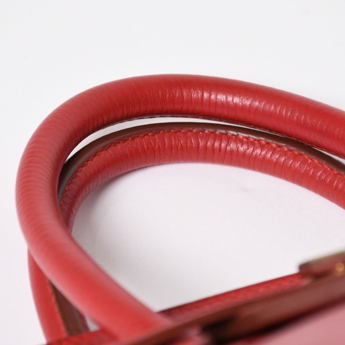 Hermes Haut Courroies Hac 55 Handbag Ardennes Rouge Ash Gold — view 7