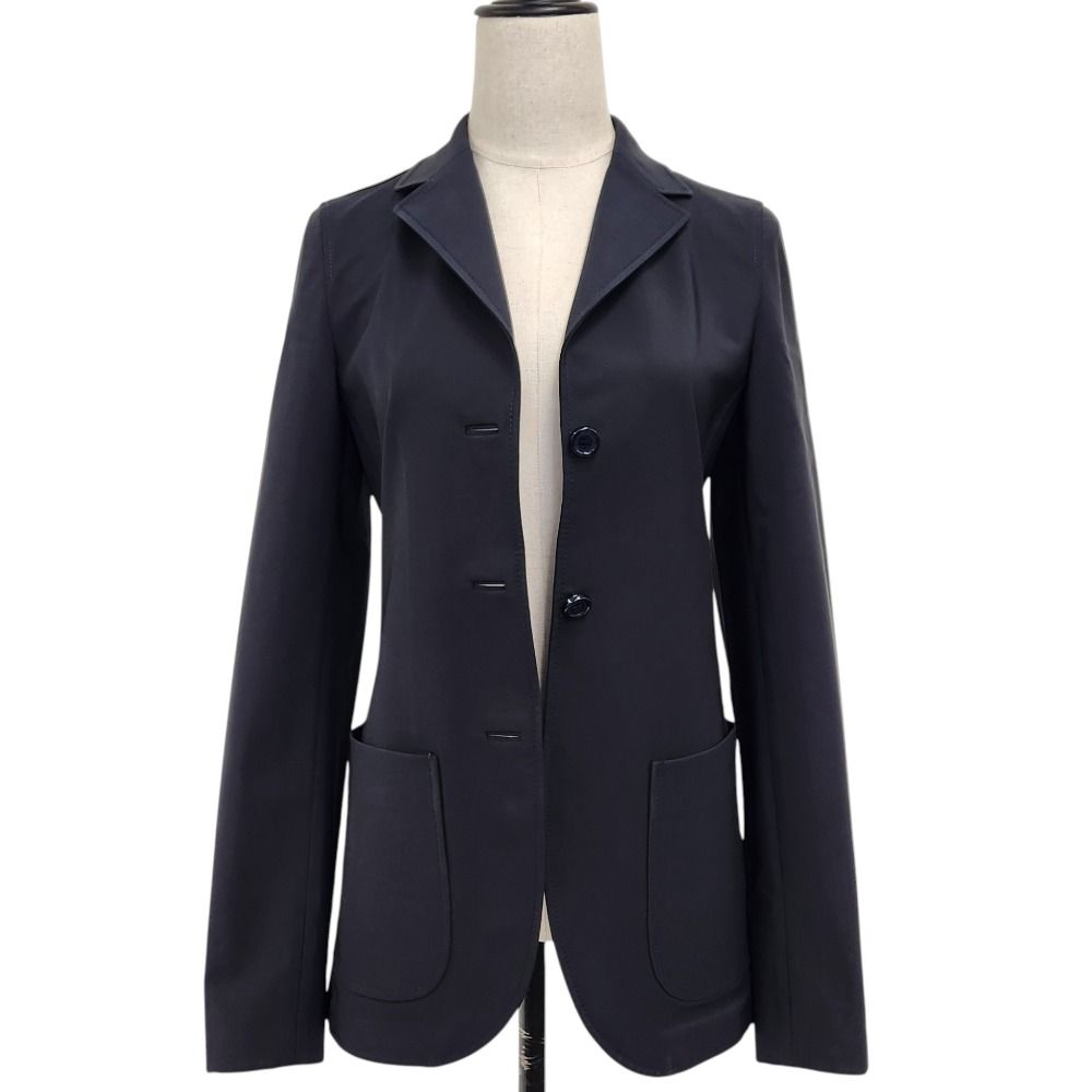 Prada Vintage Stretch Tailored Jacket Navy Spring Summer Fall Winter 42 — view 4