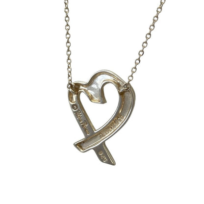 Tiffany & Co Vintage Paloma Picasso Loving Heart Necklace Silver — view 3