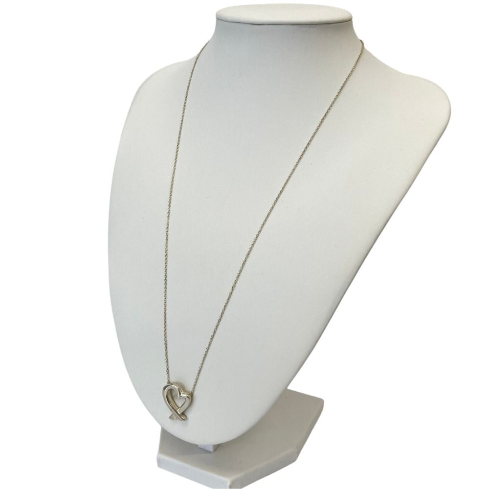 Tiffany & Co Vintage Paloma Picasso Loving Heart Necklace Silver — view 2
