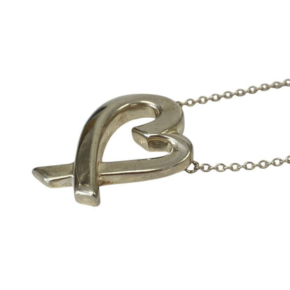Tiffany & Co Vintage Paloma Picasso Loving Heart Necklace Silver — view 7