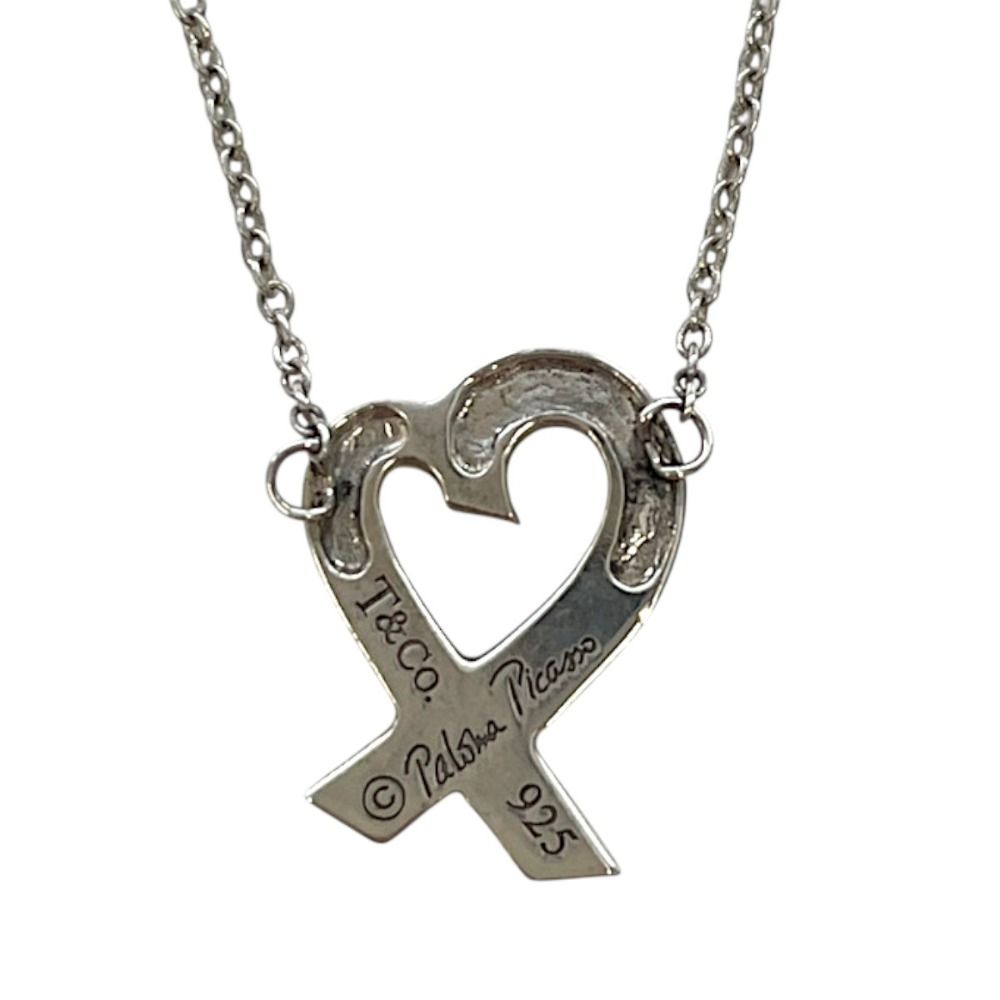 Tiffany & Co Paloma Picasso Loving Heart Necklace Silver — view 3