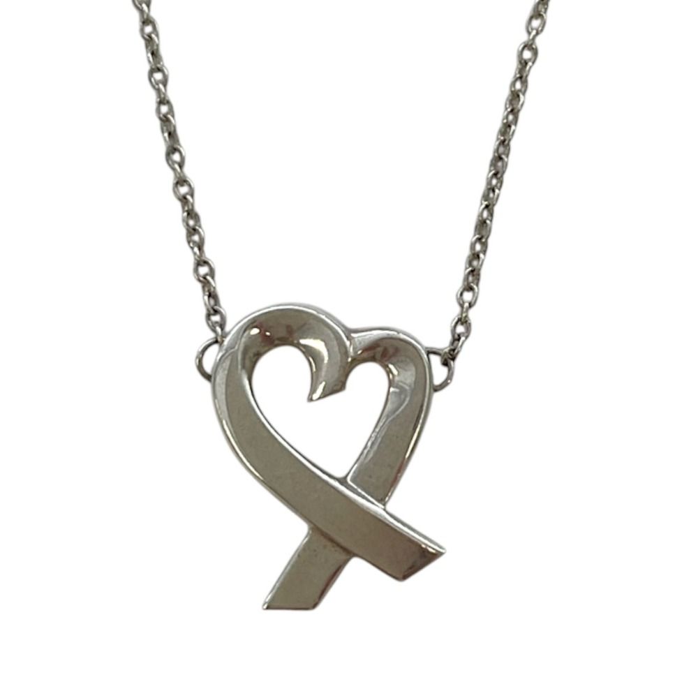 Tiffany & Co Paloma Picasso Loving Heart Necklace Silver — view 2