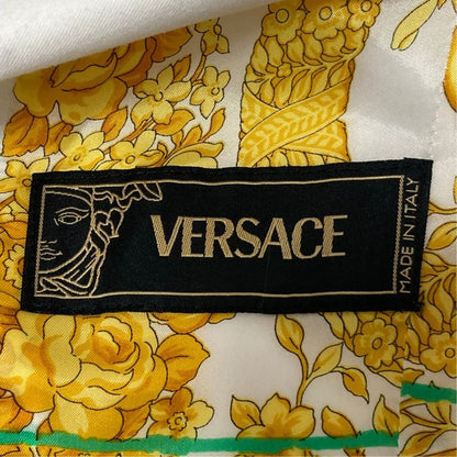 Versace Lining Baroque Pattern Medusa Button Tailored Jacket White Spring 38 — view 6