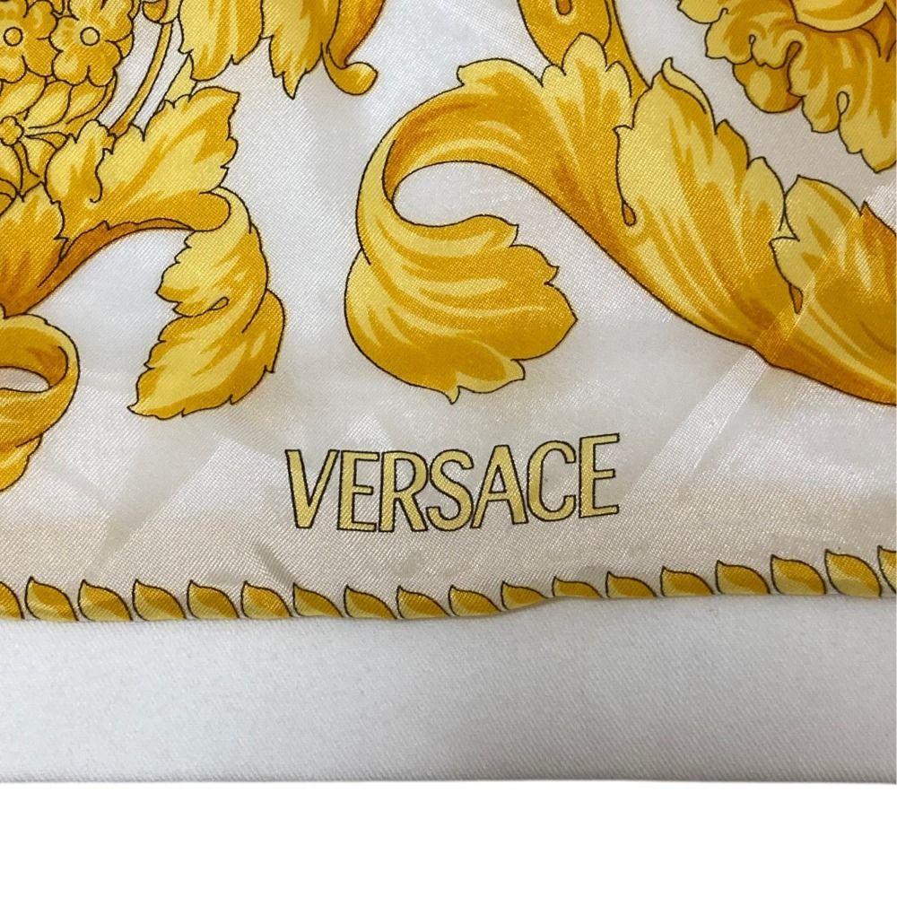 Versace Lining Baroque Pattern Medusa Button Tailored Jacket White Spring 38 — view 8